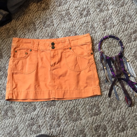 Anthropologie Dresses & Skirts - 🔴Anthropologie Twill Twenty two orange Jean Skirt